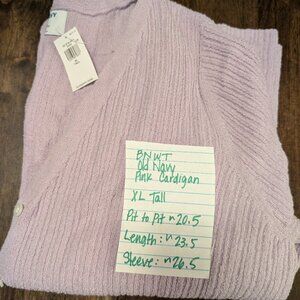 Light Pink / Lavender Sweater Cardigan